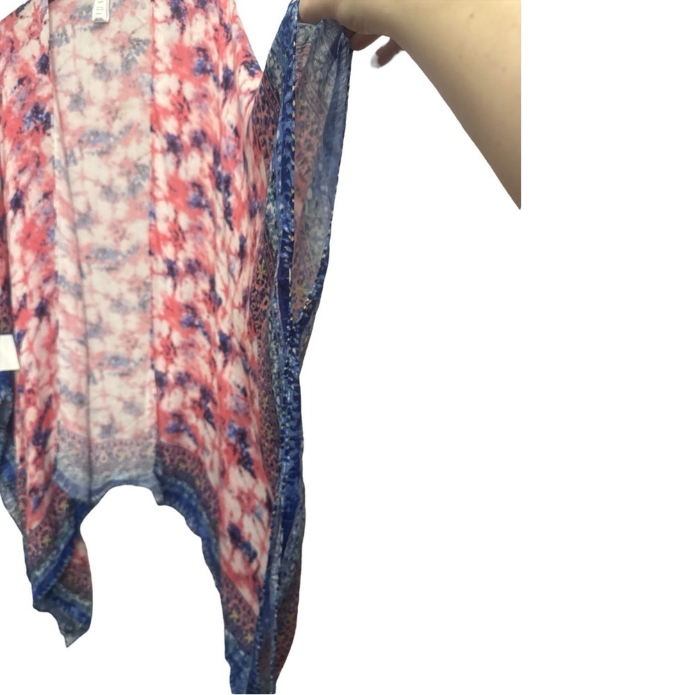 Saachi Tie Dye Butterfly Kimono One Size Flowy Beach Cover Up Nwt — image 3 of 7